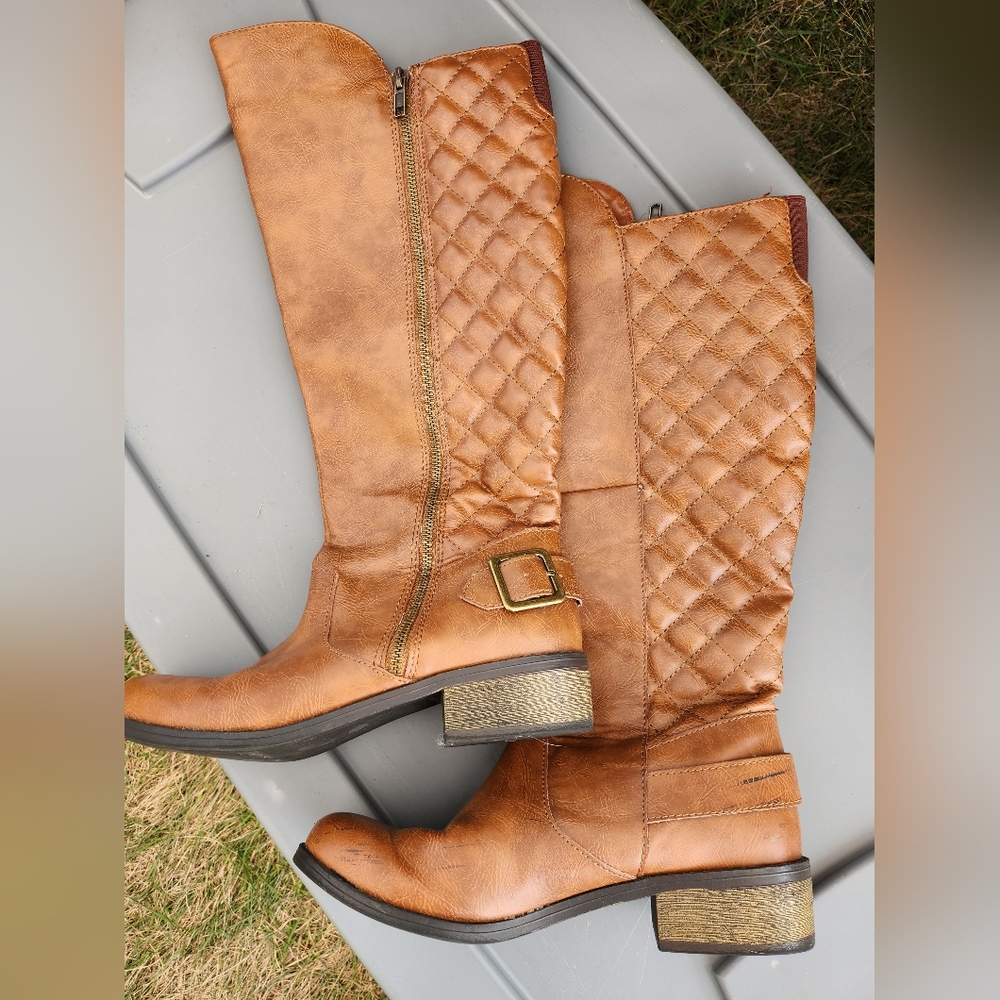 Tall brown boots